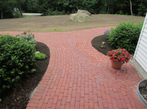 Brick paver walkway in Bow New Hampshire