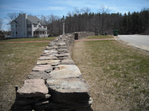Majestic stone wall in historic Concord NH