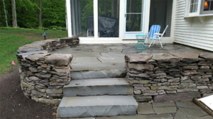 Stone Walls and patio in Bow NH