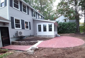 Brick paver patio in Bedford NH